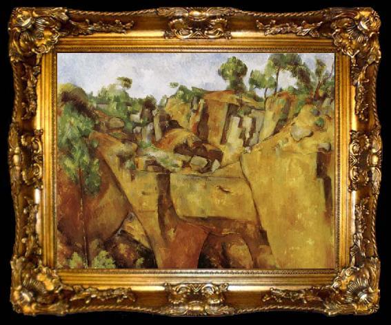 framed  Paul Cezanne La Carriere de Bibemus, ta009-2